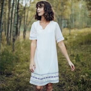 Piper and Scoot Southwest Embroidered Trim Dress